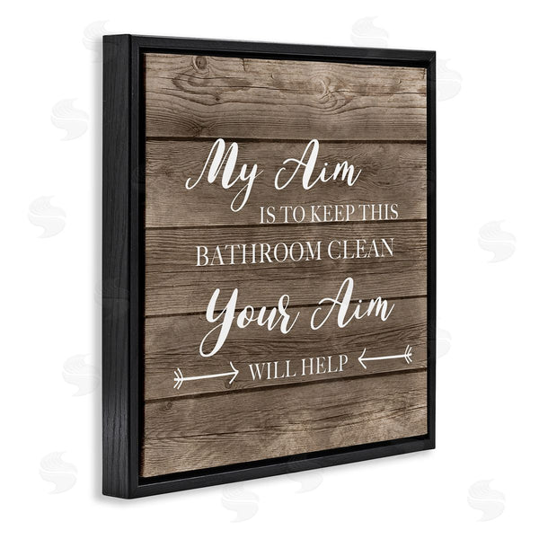 Stupell Industries CAD Designs | Sassy Your Aim Toilet Cleanliness