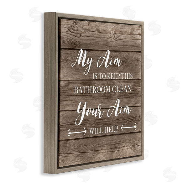 Stupell Industries CAD Designs | Sassy Your Aim Toilet Cleanliness