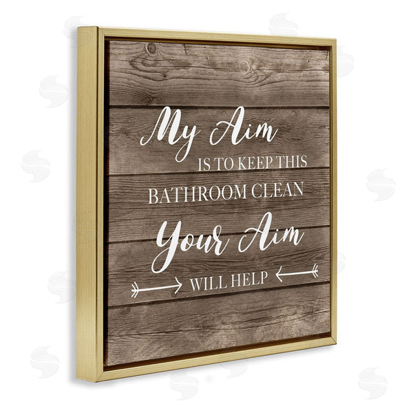 Stupell Industries CAD Designs | Sassy Your Aim Toilet Cleanliness