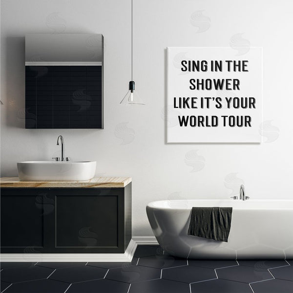 Stupell Industries CAD Designs | Sing In Shower Like World Tour Bathroom Quote Wall Art