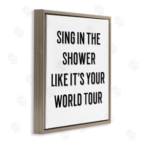 Stupell Industries CAD Designs | Sing In Shower Like World Tour Bathroom Quote Wall Art