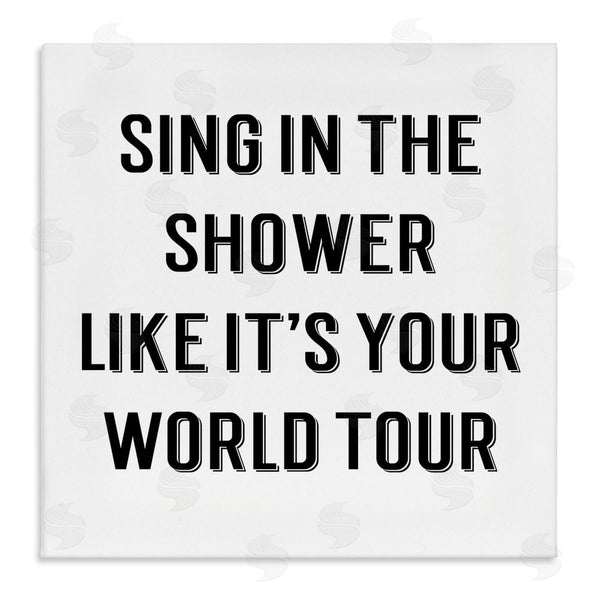 stupell industries CAD Designs | Sing in Shower Like World Tour Bathroom Quote Wall Art