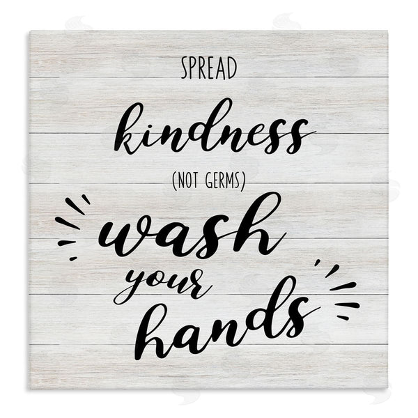 Stupell Industries CAD Designs | Spread Kindness Wash Hands Bathroom Sign Positive Hygiene Wall Art