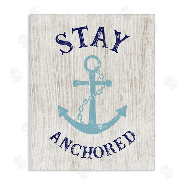 stupell industries CAD Designs | Stay Anchored Rustic Nautical Beach Typography Wall Art