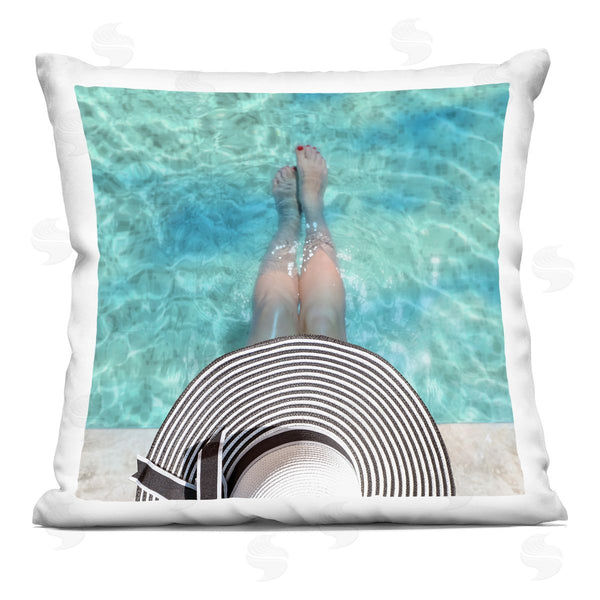 stupell industries CAD Designs | Summer Pool Ripples View Printed Throw Pillow