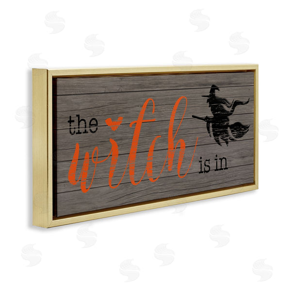 Stupell Industries CAD Designs | The Witch Is In Halloween Sign Wall Art