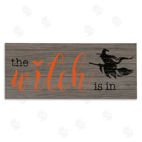 stupell industries CAD Designs | The Witch Is In Halloween Sign Wall Art