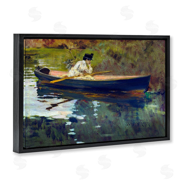 Stupell Industries CAD Designs | Thoughtful Woman On Canoe