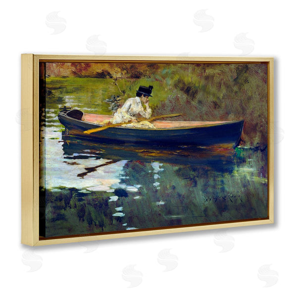 Stupell Industries CAD Designs | Thoughtful Woman On Canoe