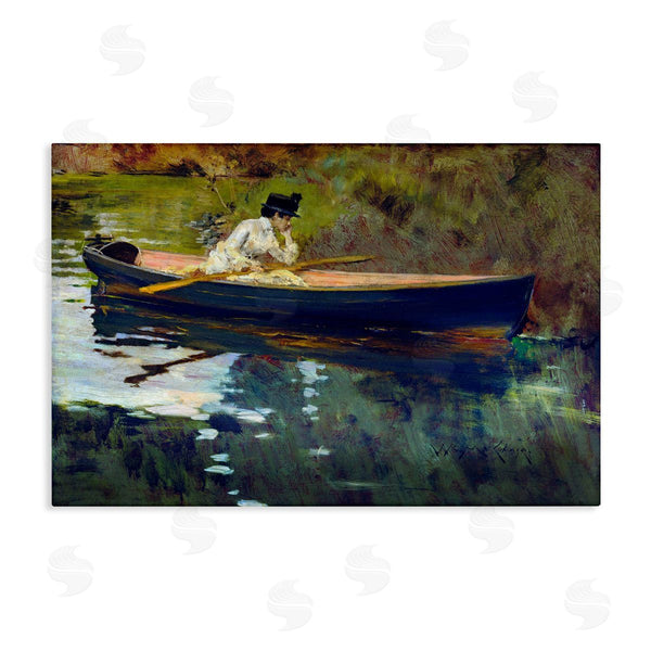 stupell industries CAD Designs | Thoughtful Woman on Canoe