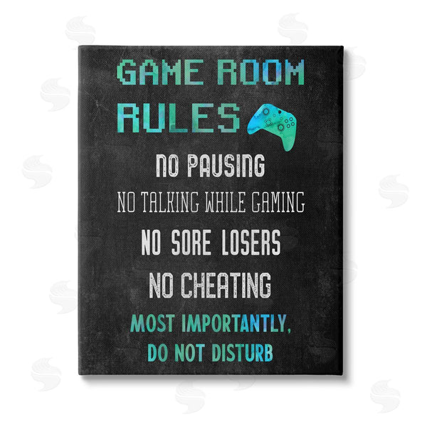 stupell industries CAD Designs | Vintage Game Room Rules Wall Art