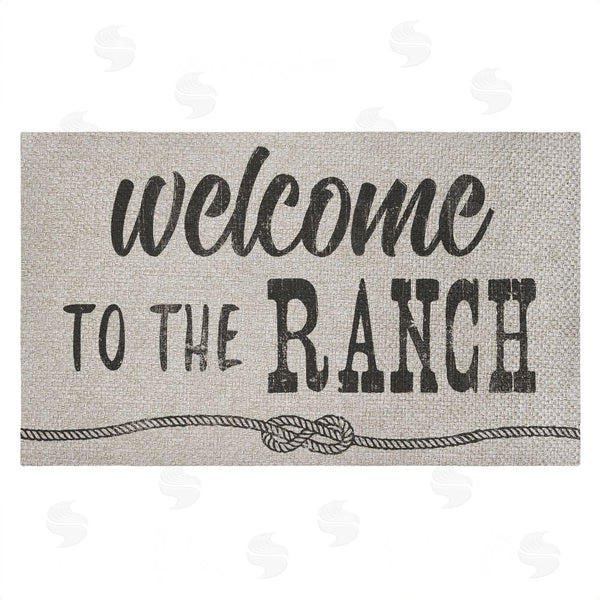 stupell industries CAD Designs | Welcome To Ranch Entry Faux Sisal Door Mat