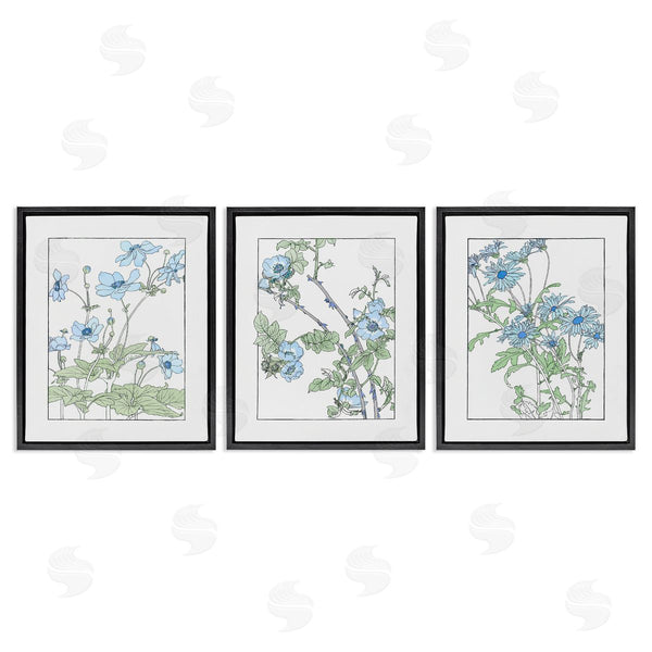 Stupell Industries CAD Designs | Wild Blooms With Detailed Outlines