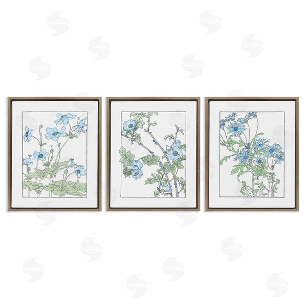 Stupell Industries CAD Designs | Wild Blooms With Detailed Outlines
