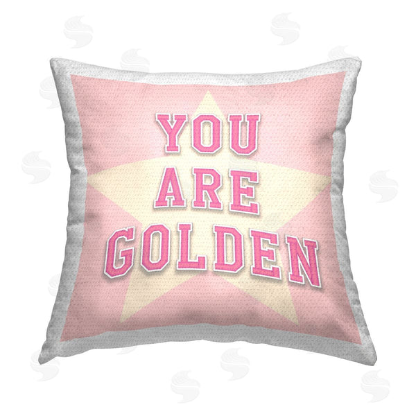Stupell Industries CAD Designs | You Are Golden Phrase Printed Throw Pillow