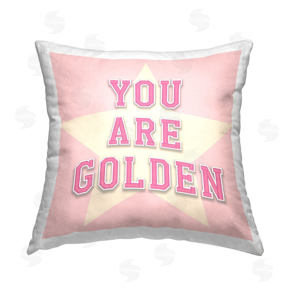 stupell industries CAD Designs | You Are Golden Phrase Printed Throw Pillow