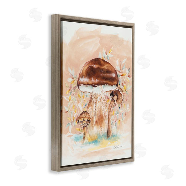 Stupell Industries Cady Driver | Brown Earthy Mushroom Trio Wall Art