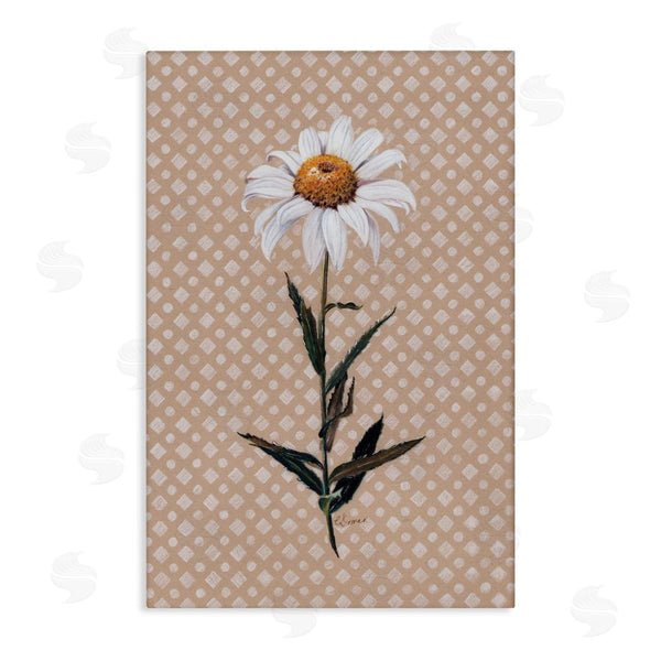 stupell industries Cady Driver | Daisy Sprig over Neutral Geometric Wall Art