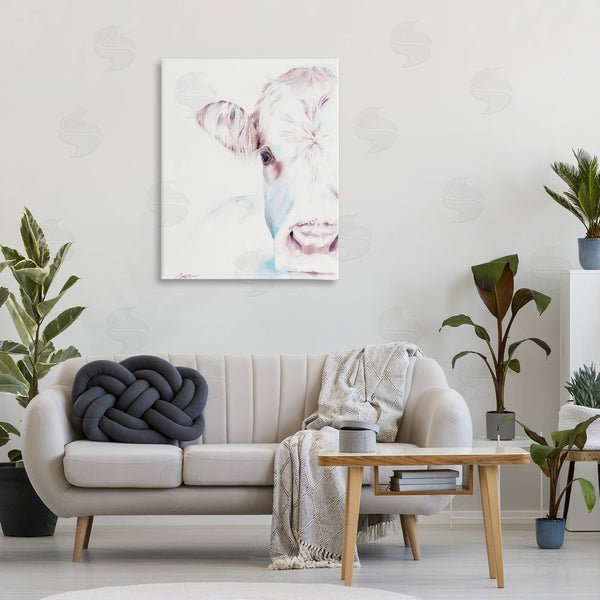 Stupell Industries Cady Driver | Gentle White Cow Portrait Wall Art