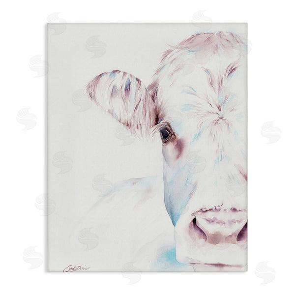 stupell industries Cady Driver | Gentle White Cow Portrait Wall Art