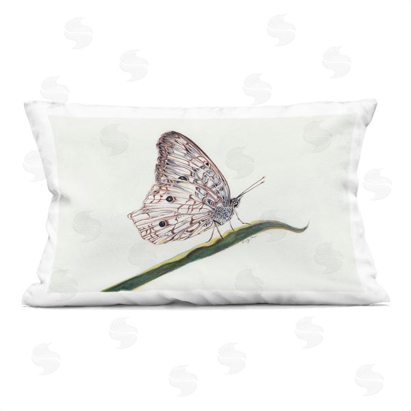 stupell industries Cady Driver | Intricate Butterfly on Twig Printed Throw Pillow