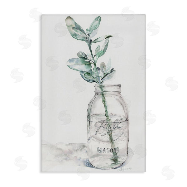 stupell industries Cady Driver | Minimal Herb in Glass Jar Wall Art