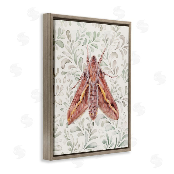 Stupell Industries Cady Driver | Moth Over Leaf Sprigs Wall Art