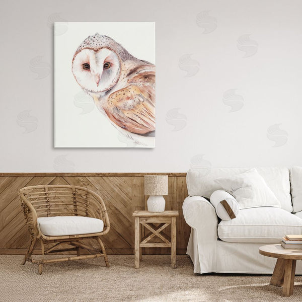 Stupell Industries Cady Driver | Peeking Barn Owl Gaze Wall Art