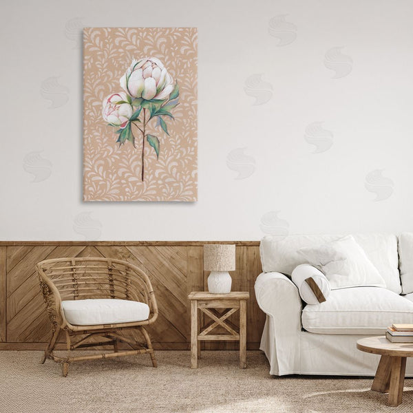 Stupell Industries Cady Driver | Peony Sprouts Over Leaf Pattern Wall Art