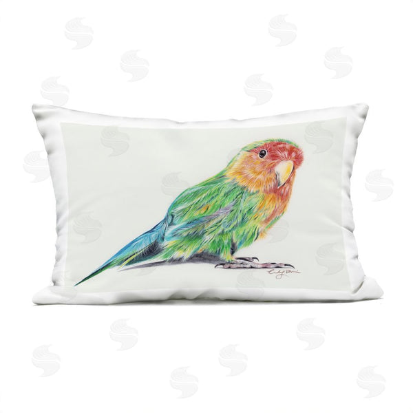 Stupell Industries Cady Driver | Rainbow Gradient Parakeet Printed Throw Pillow