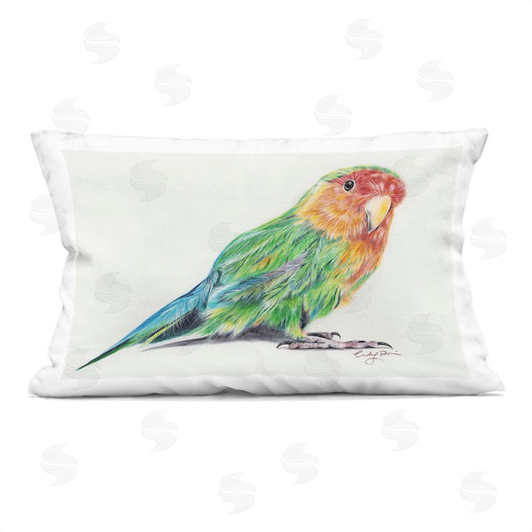 stupell industries Cady Driver | Rainbow Gradient Parakeet Printed Throw Pillow