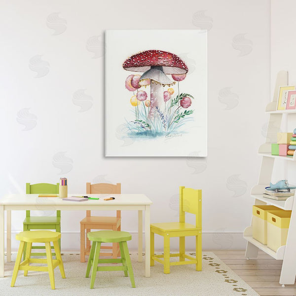 Stupell Industries Cady Driver | Red Capped Organic Mushroom Wall Art