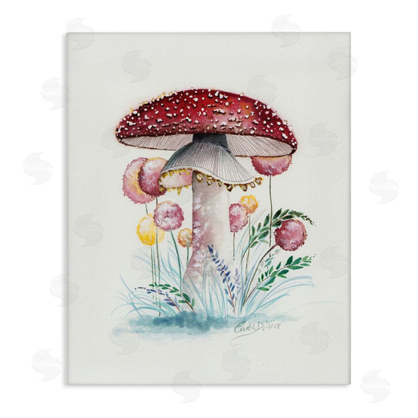 stupell industries Cady Driver | Red Capped Organic Mushroom Wall Art