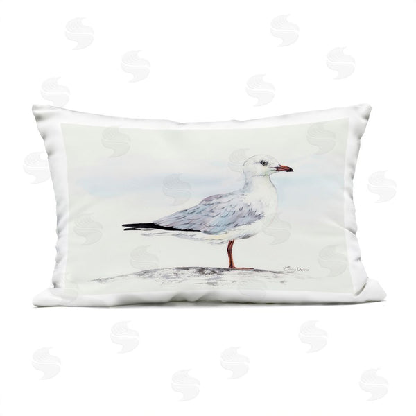 Stupell Industries Cady Driver | Seagull On Sand Portrait Printed Throw Pillow