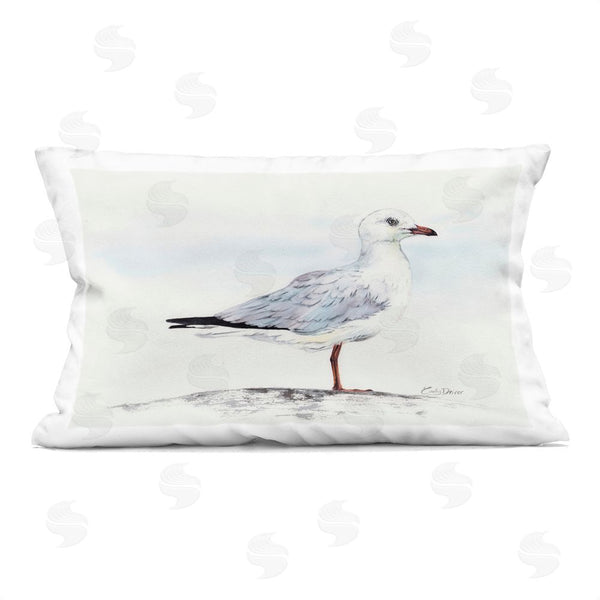 stupell industries Cady Driver | Seagull On Sand Portrait Printed Throw Pillow