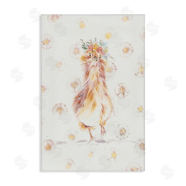 stupell industries Cady Driver | Silkie Chicken with Daisies Wall Art