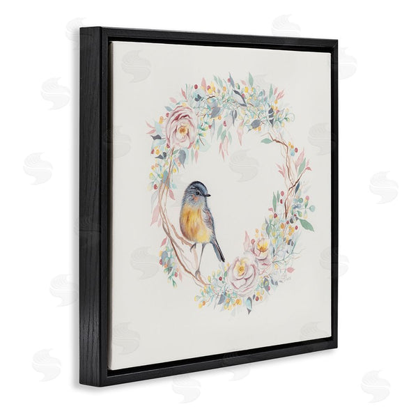 Stupell Industries Cady Driver | Spring Bird On Flower Wreath Wall Art