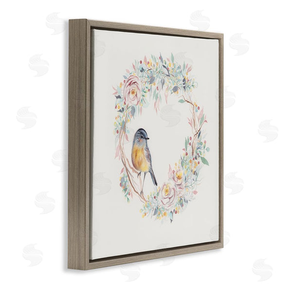 Stupell Industries Cady Driver | Spring Bird On Flower Wreath Wall Art