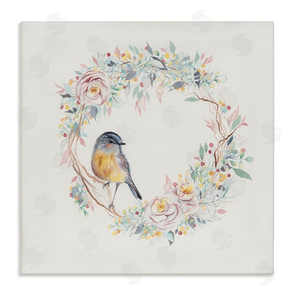stupell industries Cady Driver | Spring Bird on Flower Wreath Wall Art