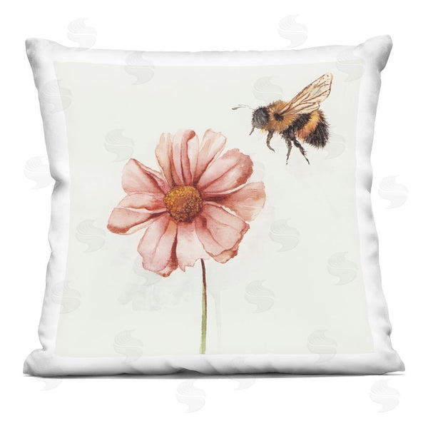 stupell industries Cady Driver | Spring Pollination Bee Printed Throw Pillow
