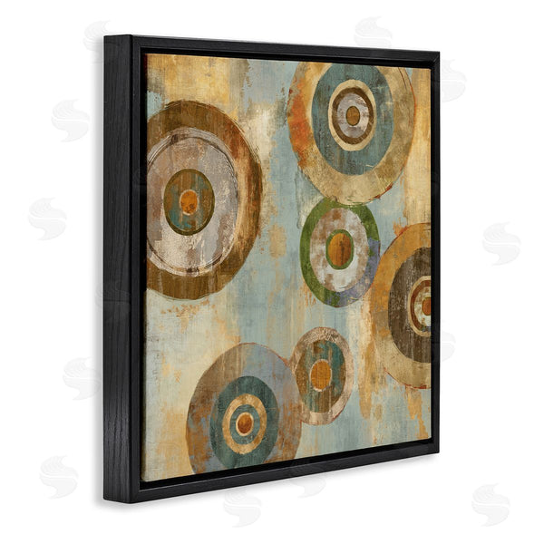 Stupell Industries Cam Richards | Abstract Layered Circles Industrial Rust Tones Geometric Shapes Wall Art