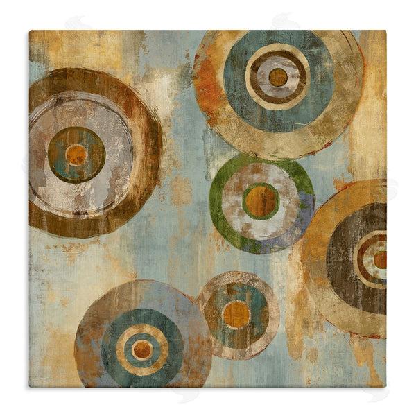 stupell industries Cam Richards | Abstract Layered Circles Industrial Rust Tones Geometric Shapes Wall Art