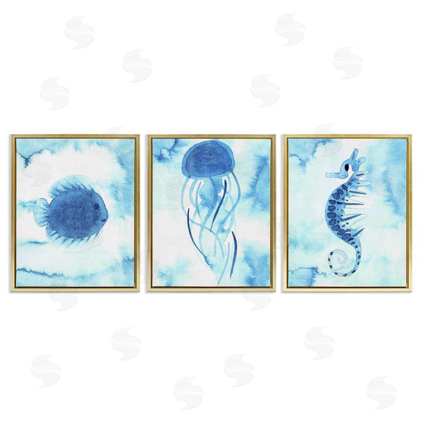 Stupell Industries Camila Juncos | Expressive Abstract Sea Creatures