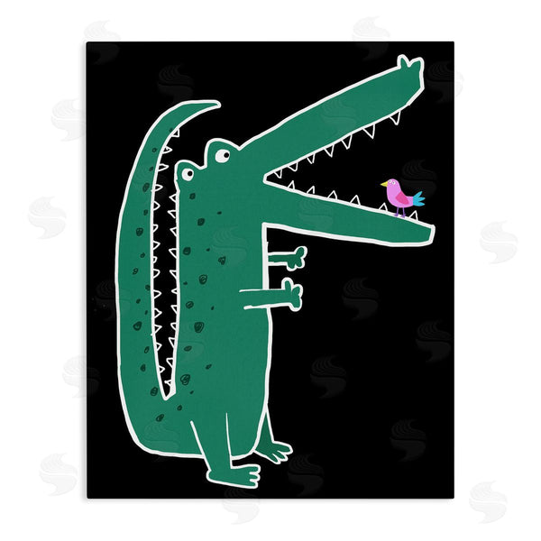 stupell industries Carla Daly | Alligator & Bird on Black