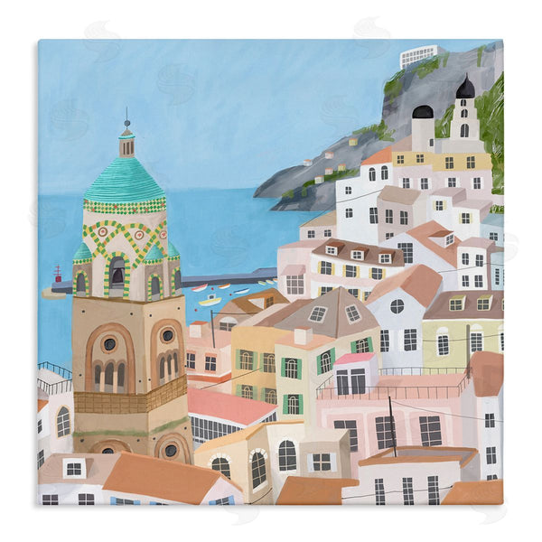 stupell industries Carla Daly | Amalfi Traditional Italian Architecture Coastal Cliffside Cityscape Wall Art