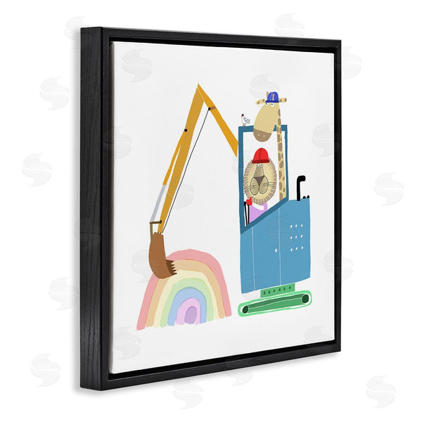 Stupell Industries Carla Daly | Animals Digging Rainbow Wall Art