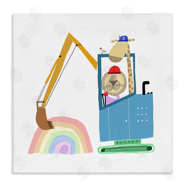 stupell industries Carla Daly | Animals Digging Rainbow Wall Art