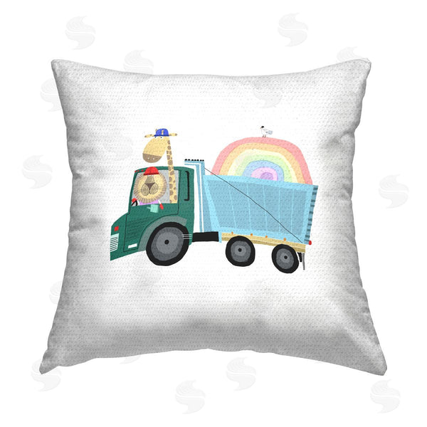 Stupell Industries Carla Daly | Animals Driving Truck Printed Throw Pillow