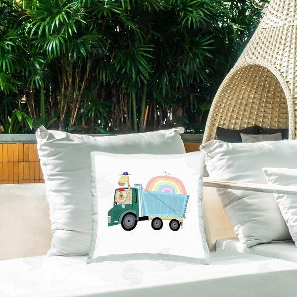 Stupell Industries Carla Daly | Animals Driving Truck Printed Throw Pillow