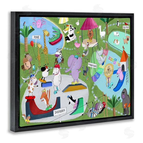 Stupell Industries Carla Daly | Animals In Skateboard Park Wall Art